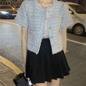 Women's Blue Tweed Jacket